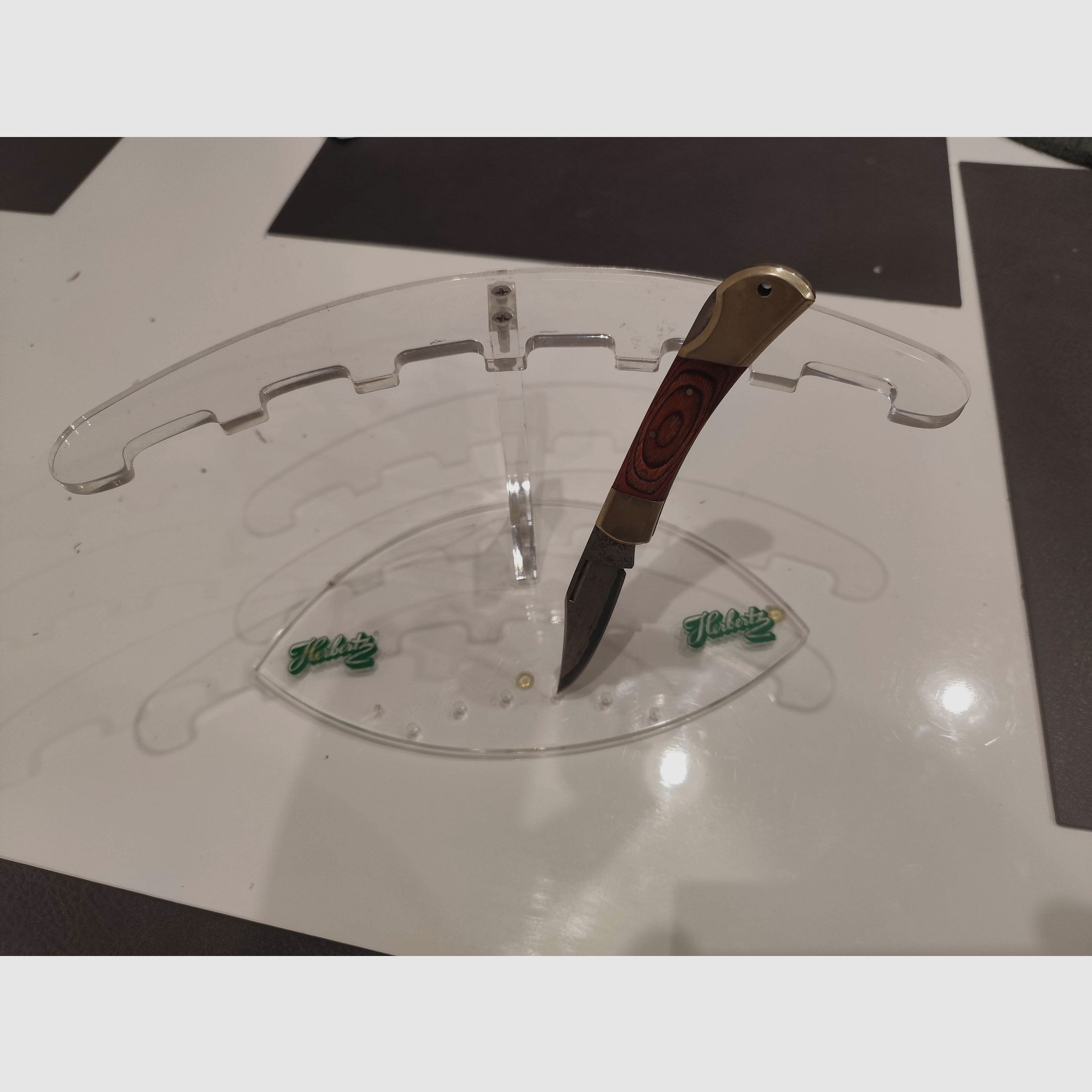 ❗Herbert stojak na noże Plexiglas kolekcjonerski rarytas vintage