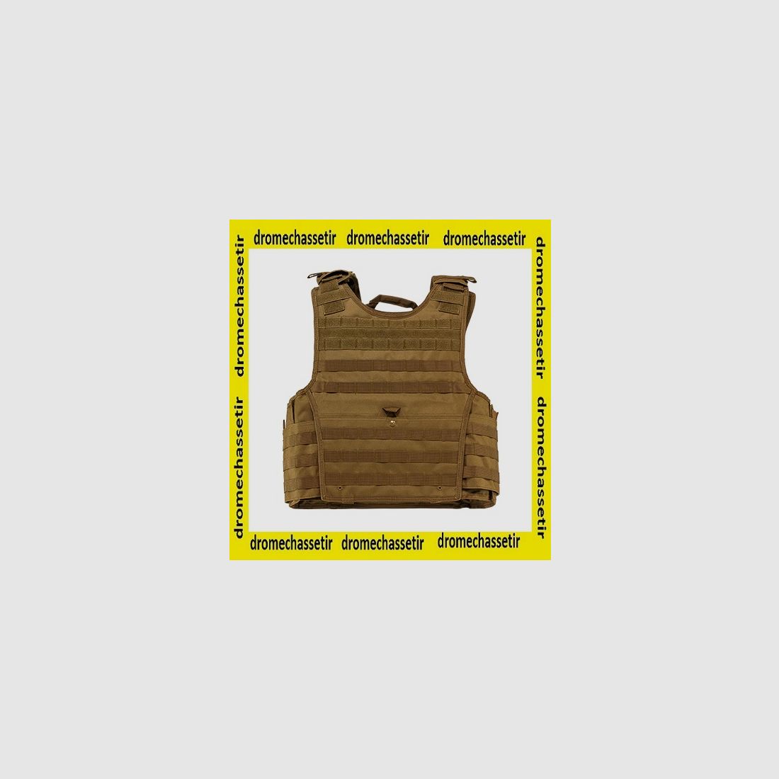 Taktische Weste Expert Plate Carrier mit Molle-Schlaufen, Größe 2XL, Tan