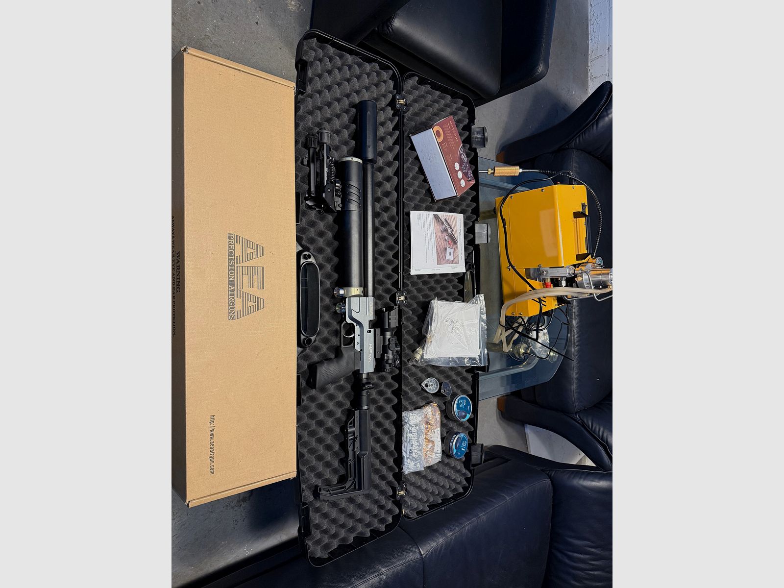 AEA HP Max PCP-luchtgeweer met ZF OVP luchtcompressor enz.