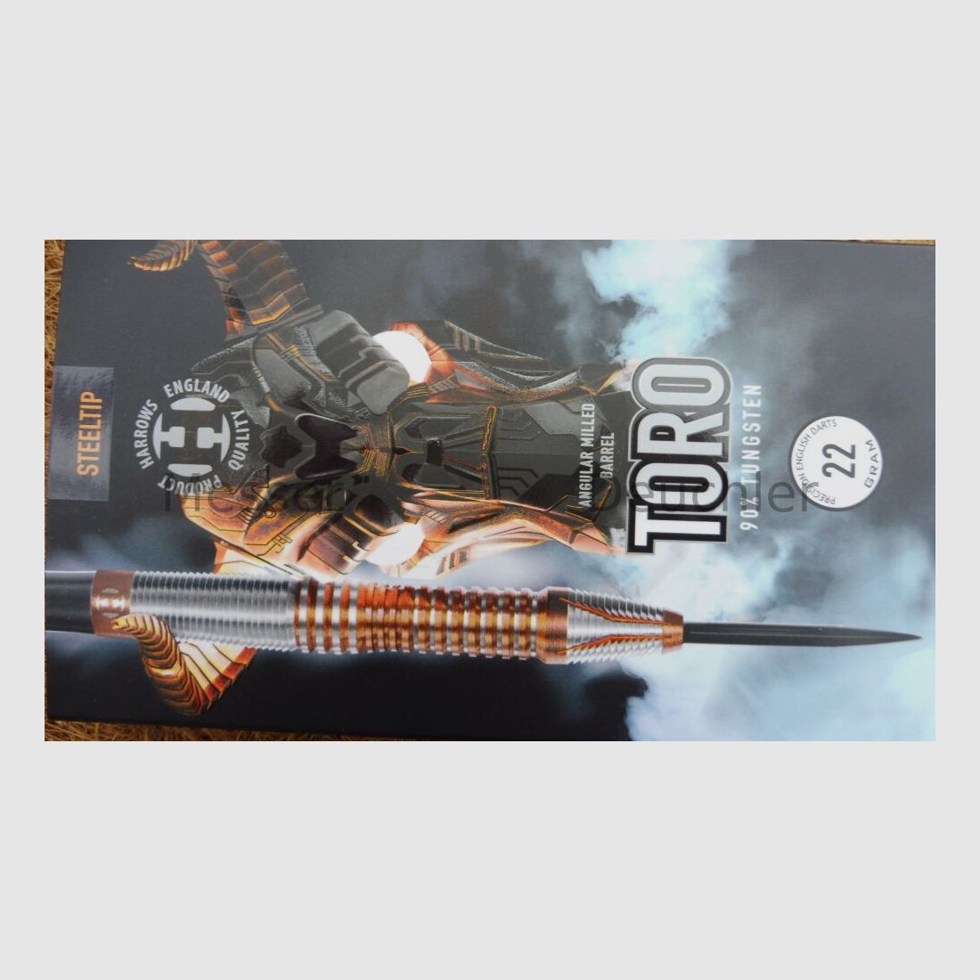 Harrows Steel Darts Toro 90% Hochwertiger Tungsten Dart Dartpfeile Set mit Schäften und Flights