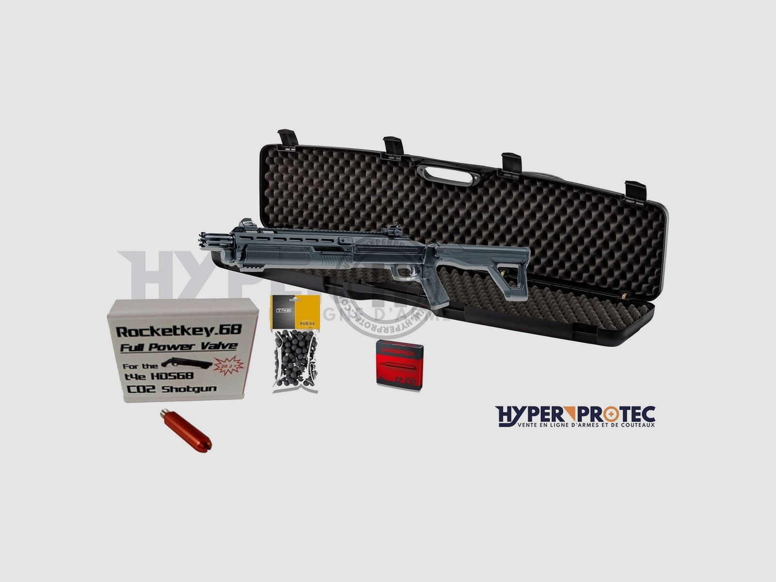 Pack Fusil à pompe de défense T4E HDX 68 Full power