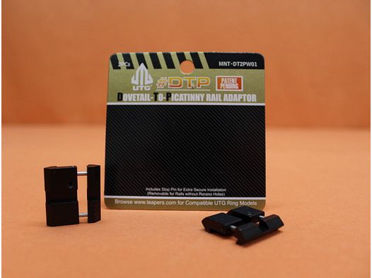 UTG - Leapers UTG Dovetail-to-Picatinny Rail Adaptor (MNT-DT2PW01) Adapter mit Weaverprofil für 3/8"-11mm Prismen
