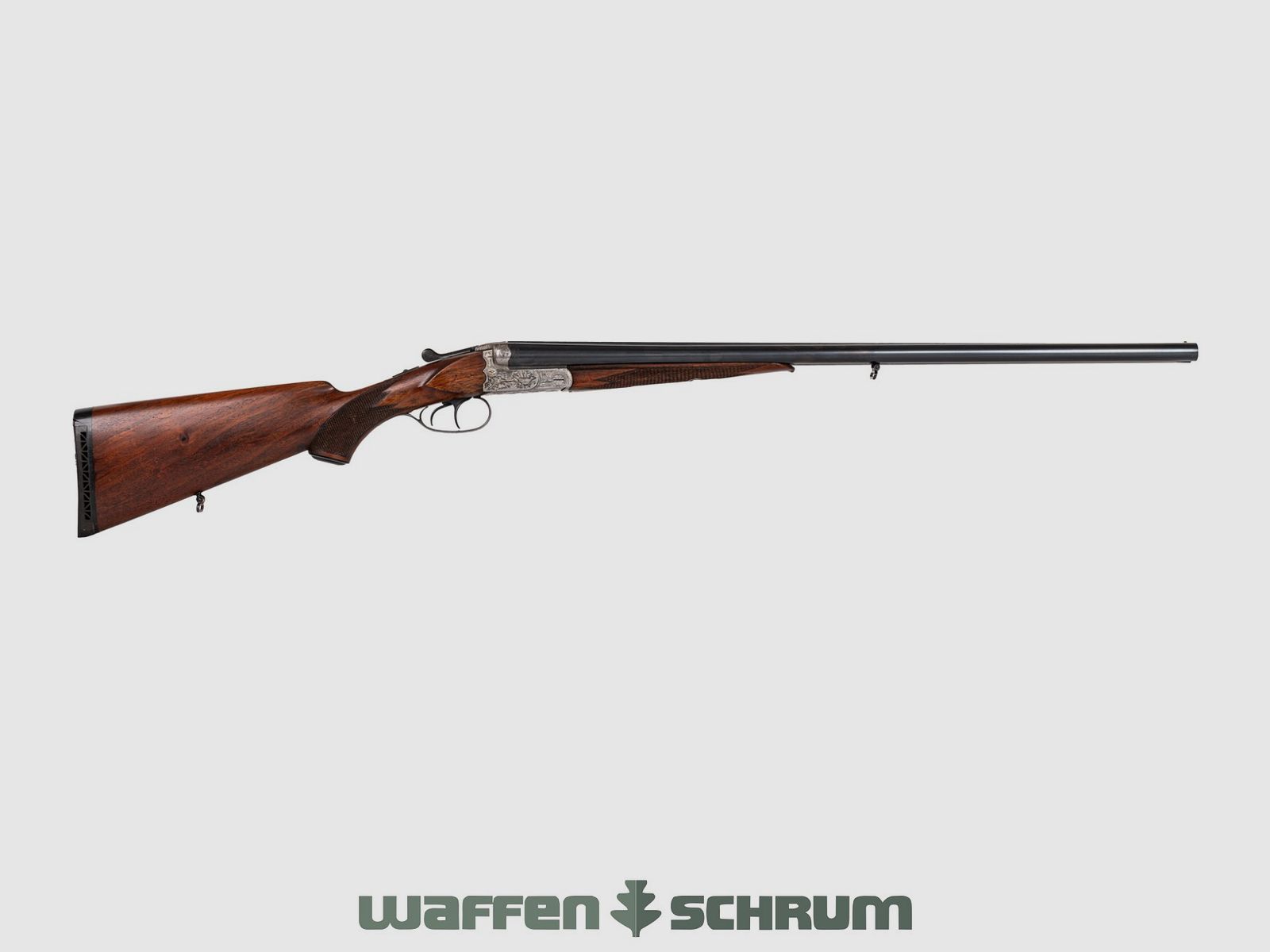 Simson 74 E 16/70, with engraved receiver for hair and feather game, barrel length: 70cm