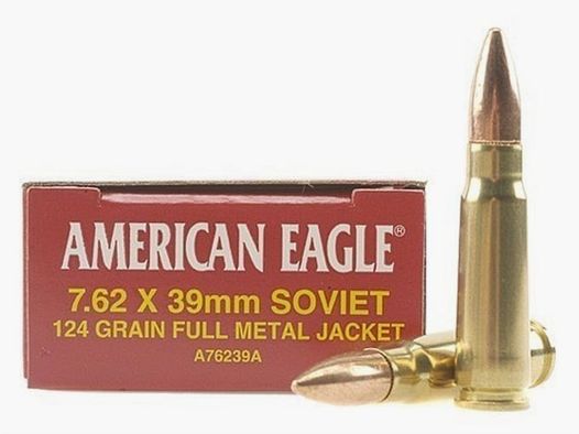 Federal American Eagle 7,62x39 124GR FMJ 20 cartuchos