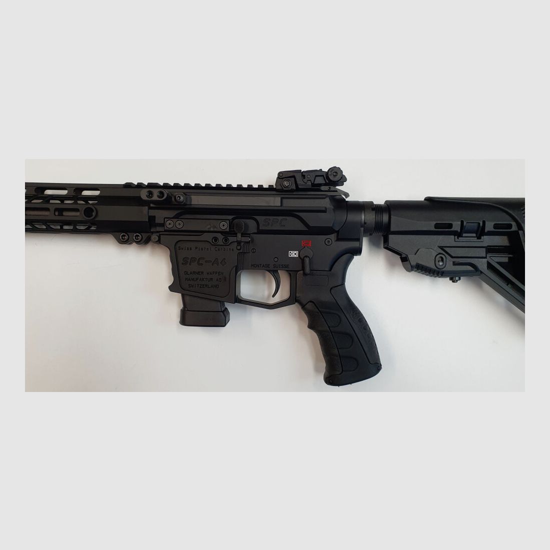 GWMH AG Semi-Automatic Rifle GWMH SPC-HUNTER A4 10" (SWISS PISTOL CARBINE) BLACK Cal..45ACP AR15 Glock Magazine