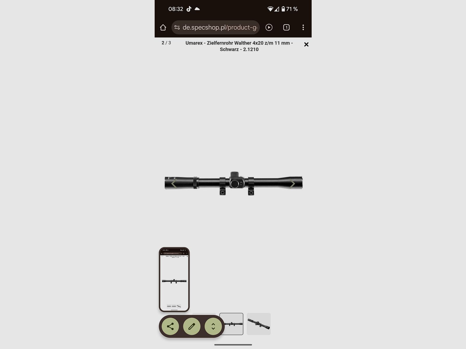 Visier von jäger 4x20