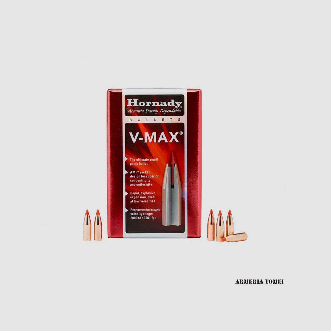 HORNADY – BULLE – 6MM .243″ 65GR V-MAX (100PCS) -22415