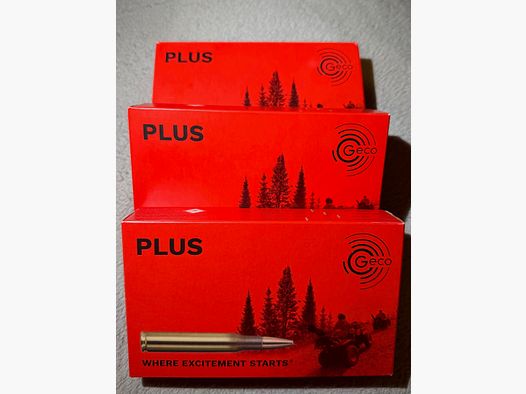 Munition  Geco Plus 8x57 JS 3 Pakete =60 Patronen eine Charge 