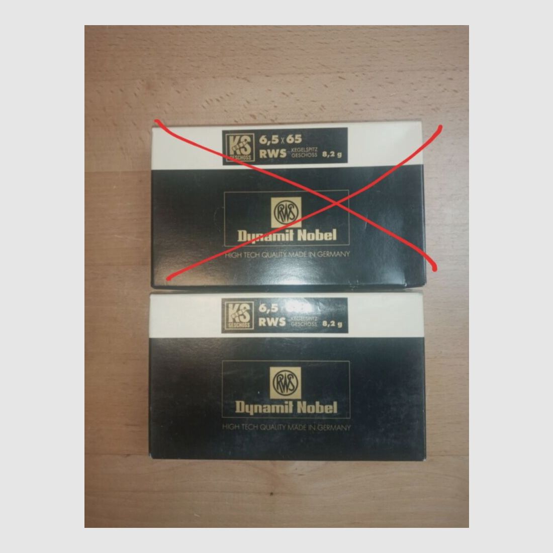 RWS, Dynamit Nobel 8,2g pointe conique