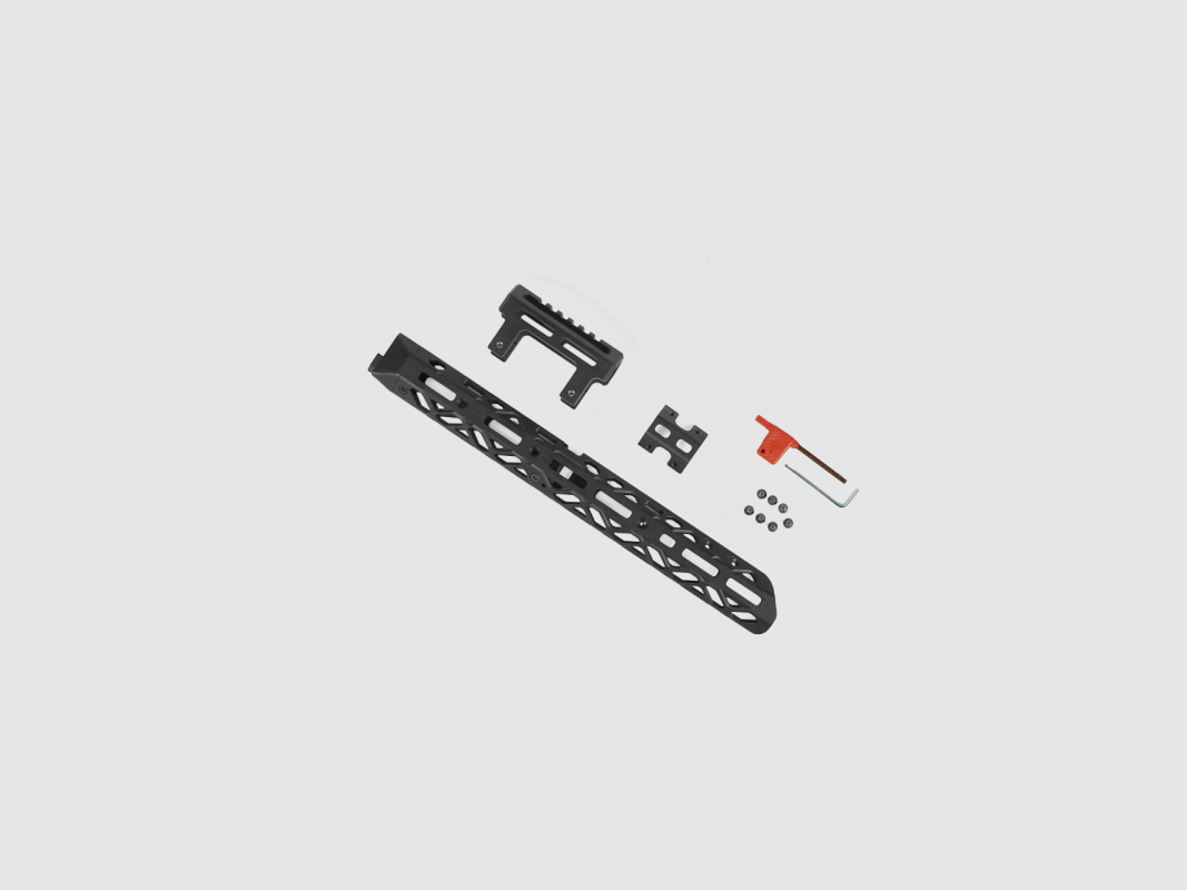 KPYK Langer AK M-LOK Handschutz mit kurzem Gasrohrcover CRC 1U004A Black Schwarz