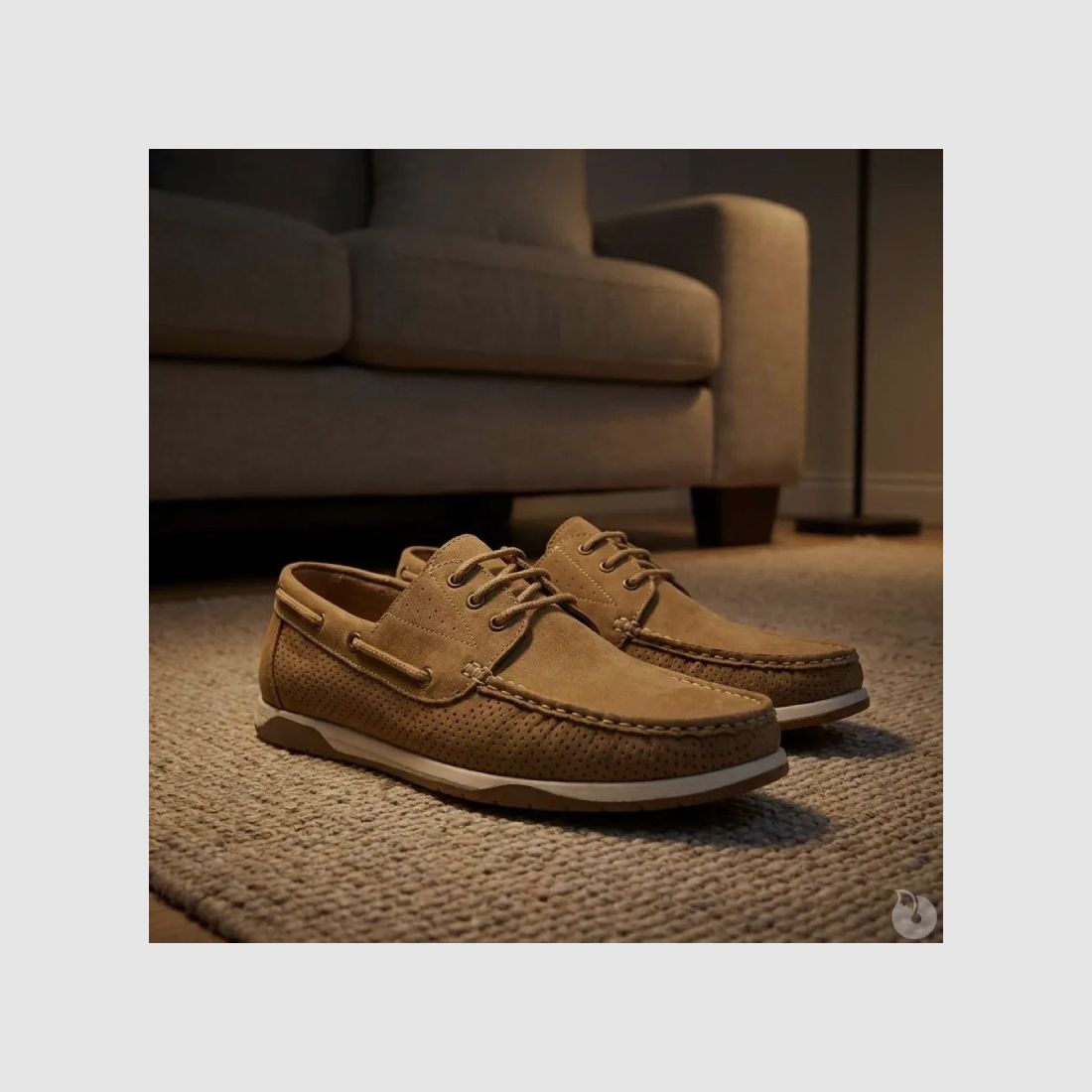 Men's synthetic boat shoes camel - Low cut, image 1 of 8