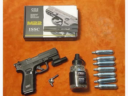 ISSC M22 CO2 Blowback wie Neu Voll Set