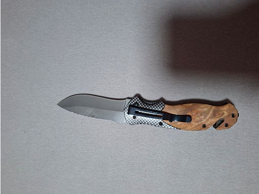Bergkvist Klappmesser / Taschenmesser mit Holzgriff + Etui