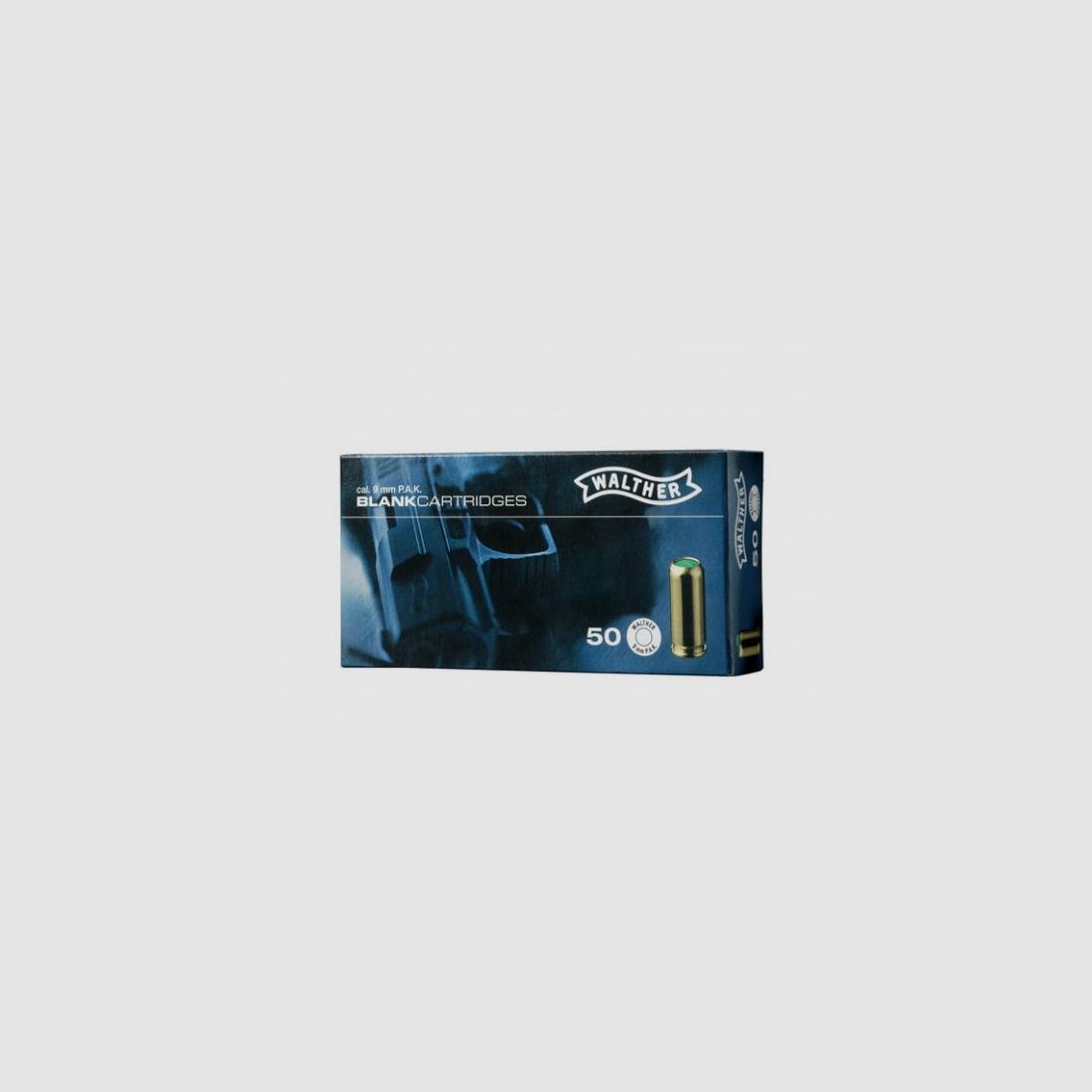 Walther Platzpatronen 9 mm P.A.K. 50 Stück 
                Ausverkauft! Klicken für Alternativen:Victory Pobjeda Platzpatronen 9mm P.A.K.Titan Platzpatronen 9mm P.A.K.Inhalt: 50 Stück