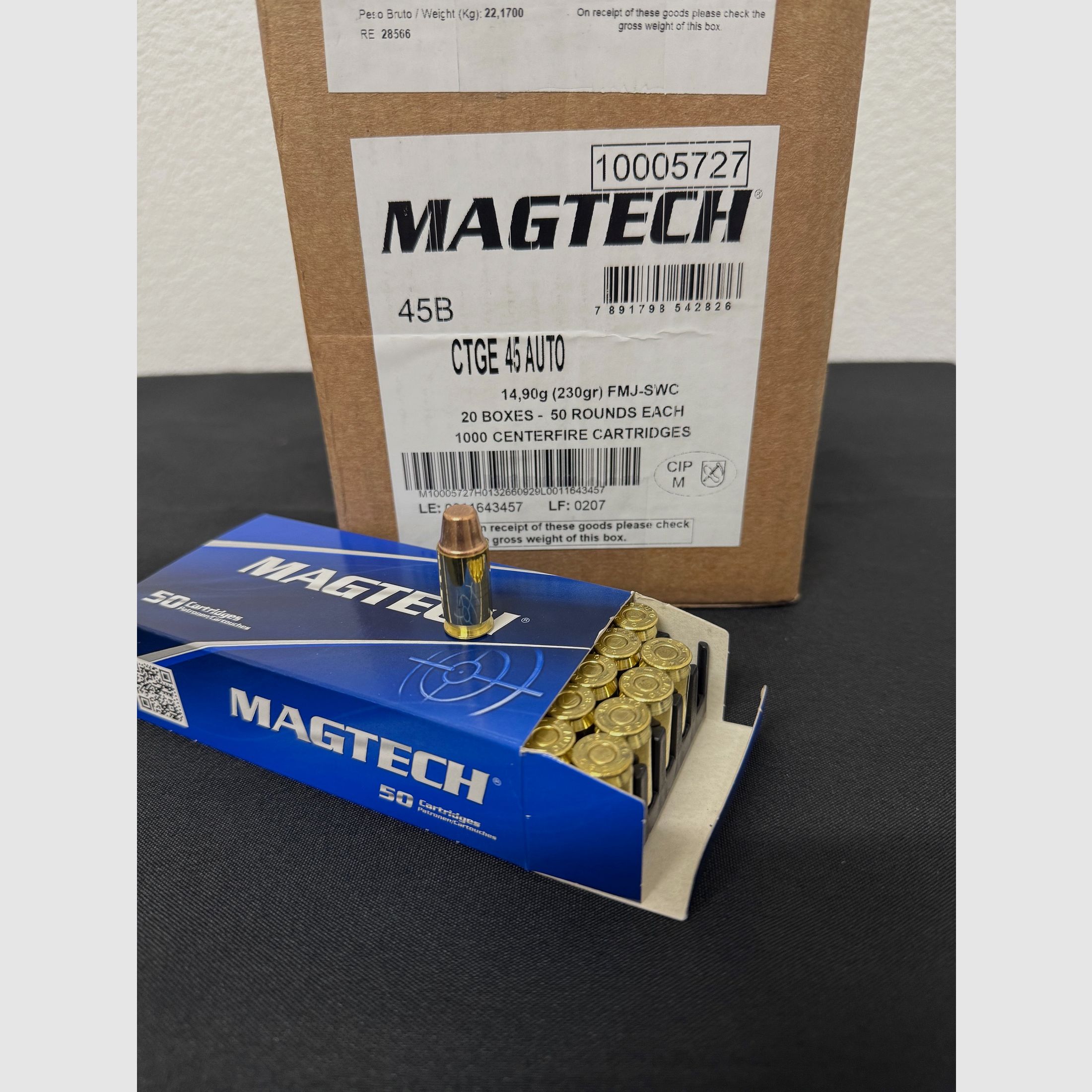Magtech . 45Auto FMJ-SWC 230gr.