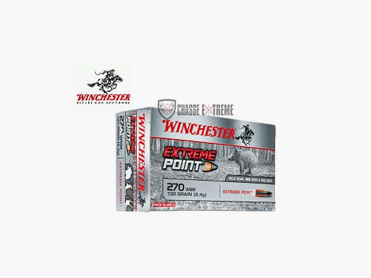20 Munitions WINCHESTER cal 270 WSM 130gr Extreme Point