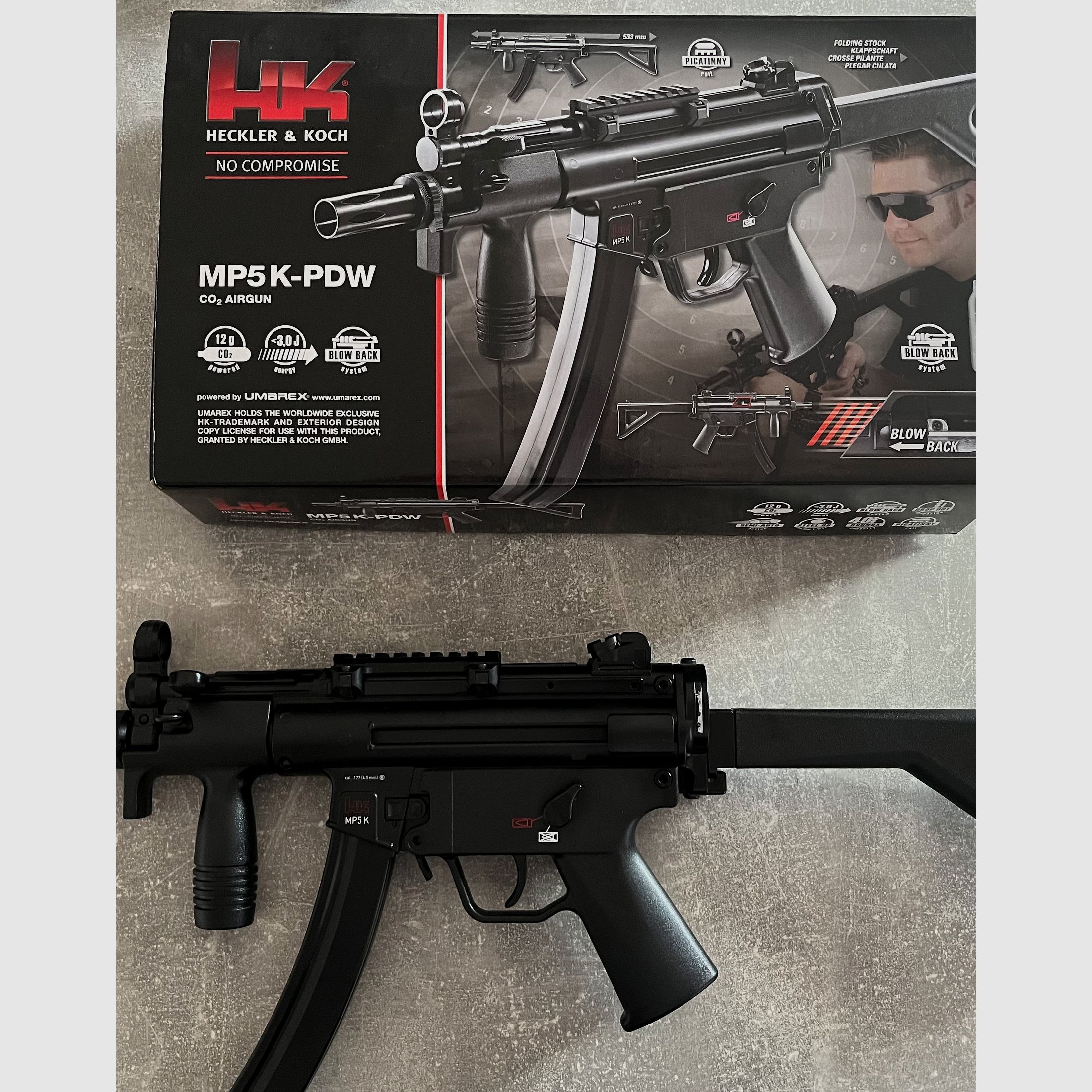 Heckler & Koch MP5 K-PDW cal. 4,5 mm Stahl BB Co2 Blowback (P18)