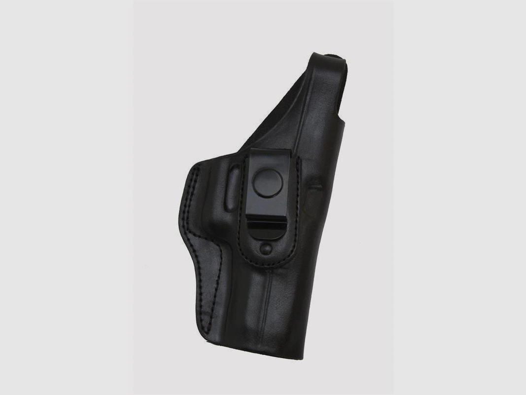 LEDER Innenholster mit Clip Linkshänder-Schwarz Glock 20 /21