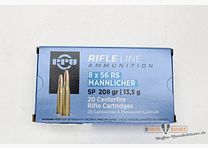 PPU Prvi Partizan 8x56 RS Mannlicher 13,5g/208gr SP Teilmantel 20 Schuß