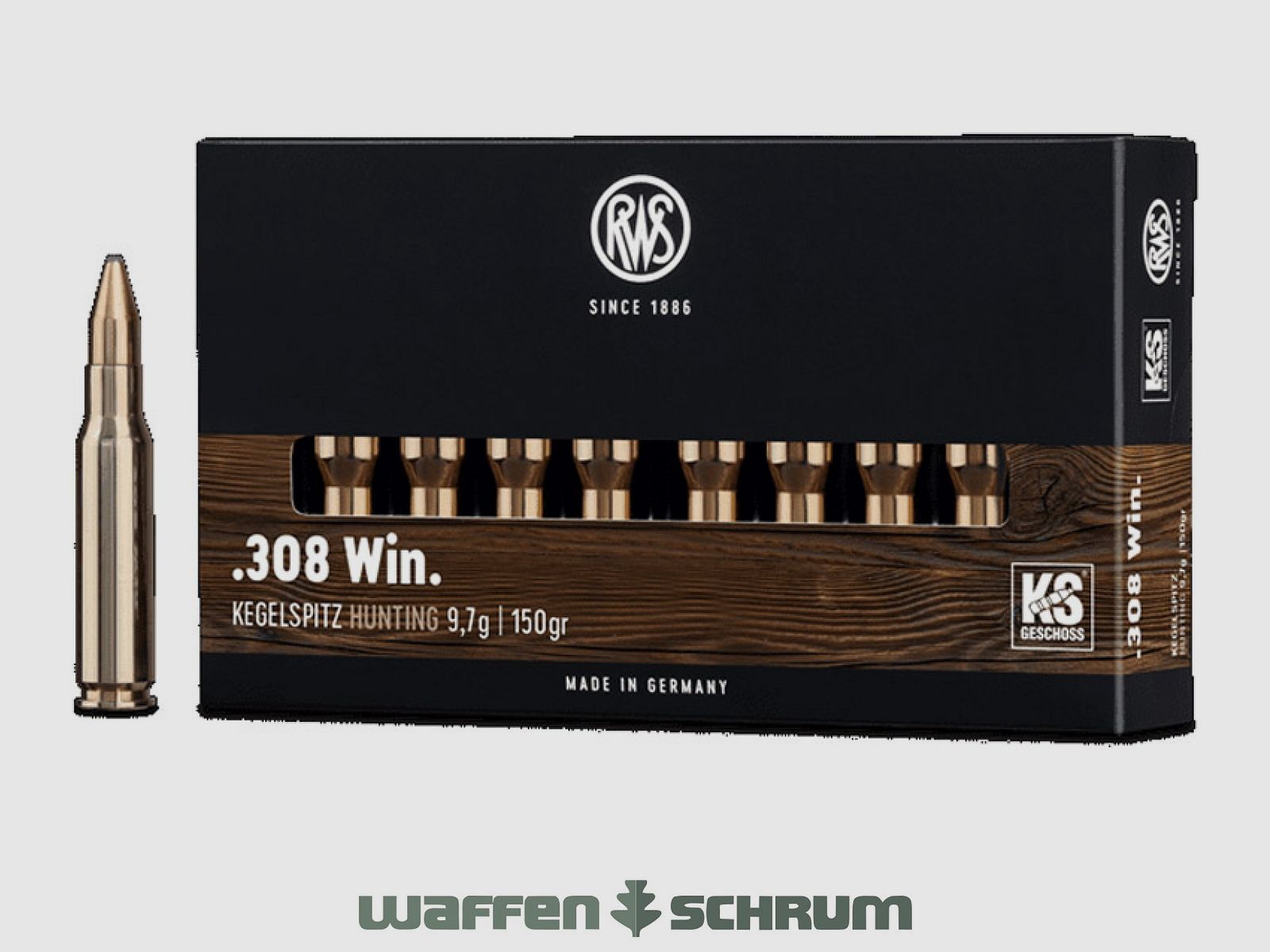 RWS Kegelspitz 9,7g - 150gr .308Win