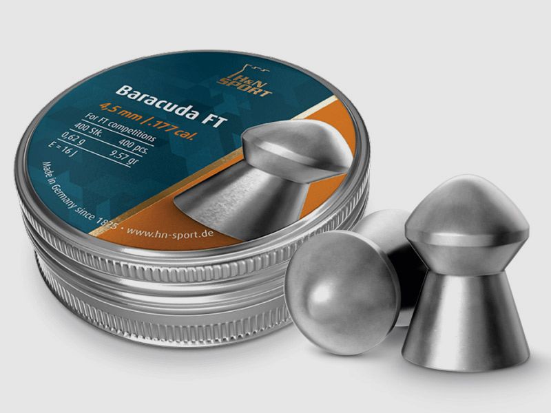 Diabolo H&N Baracuda FT, Rundkopf, Kaliber 4,51 mm, 0,62 g, 400 StĂĽck