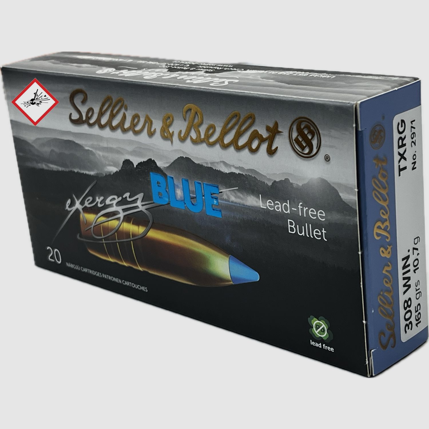 Sellier & Bellot Jagdpatrone Kal. .308Win TXRG blue 165grs