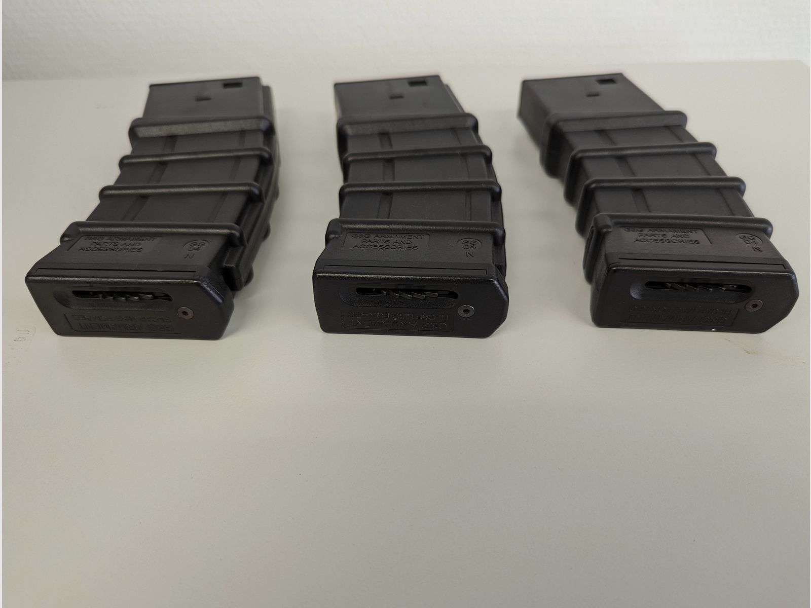 3x Airsoft G&G M4 / M16 Thermold Magazin Hi-Cap 450 Schuss schwarz