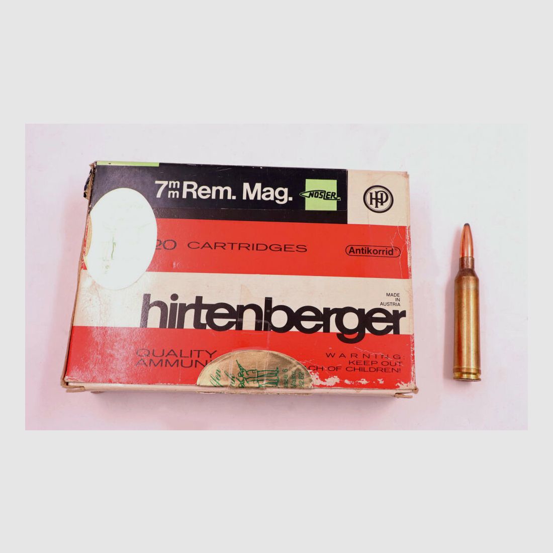 Hirtenberger / Autriche cartouches de fusil 7mmRemMag