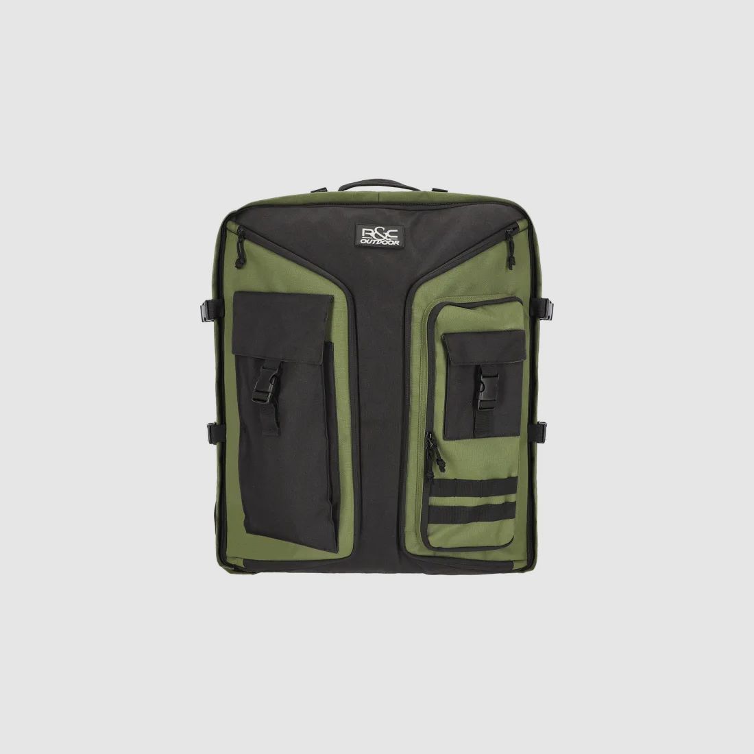 Multifunktions-Rucksack / Armbrust - Transporttasche - ca. 80 Liter - Oliv/Schwarz