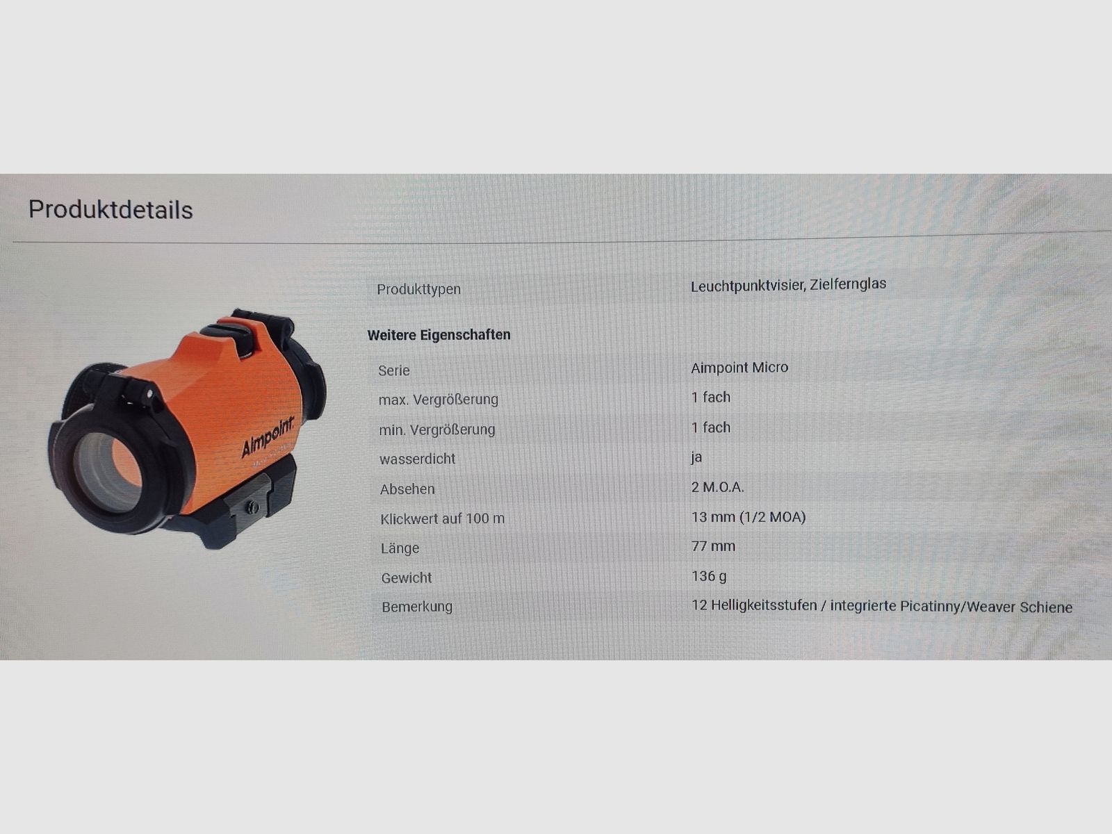 <Aimpoint Micro H-2>