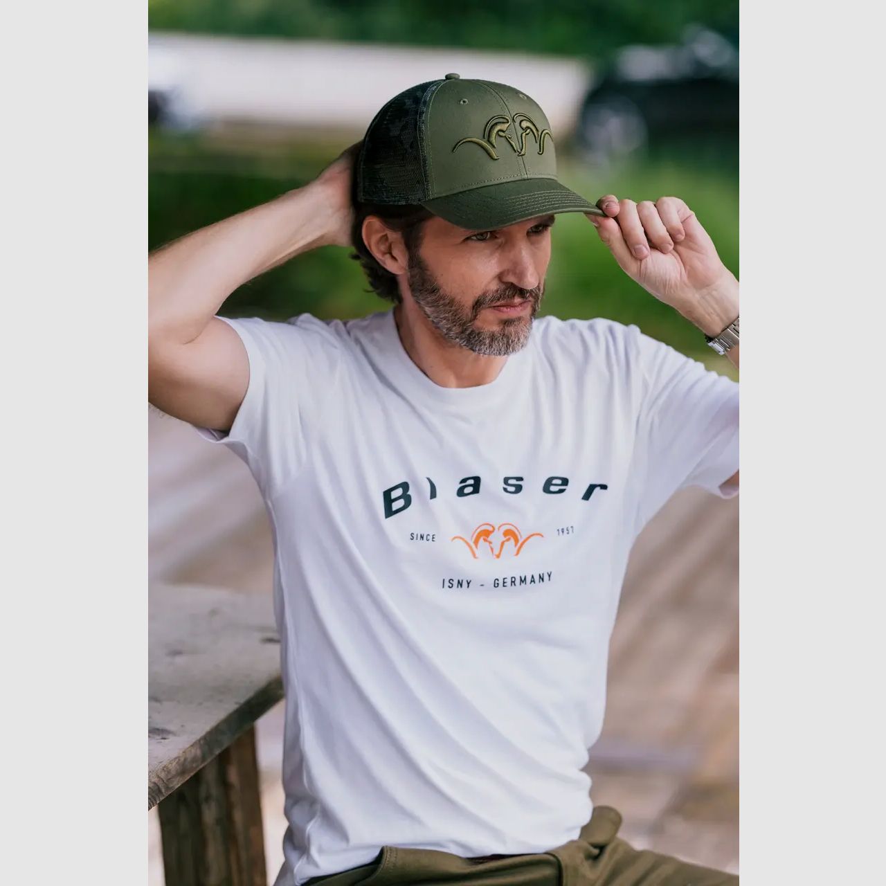 Blaser T-Shirt T 24 mit Argali-Logo (Weiß)