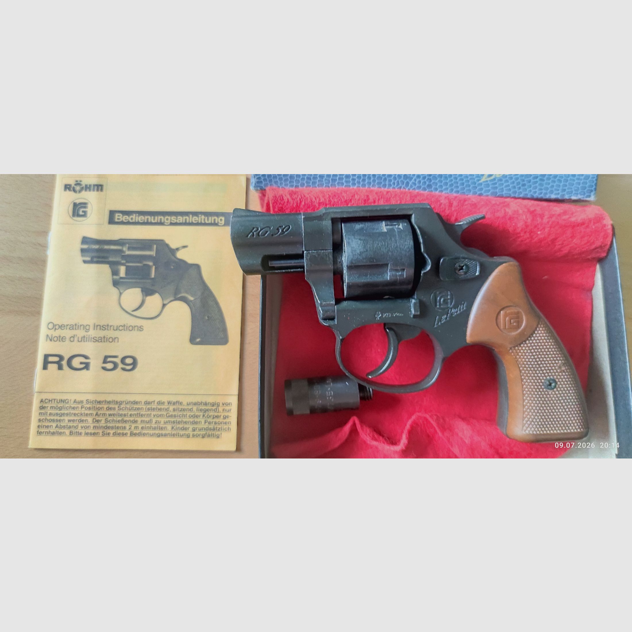 Oryginalny Röhm RG 59 PTB 527, 9 mm RK