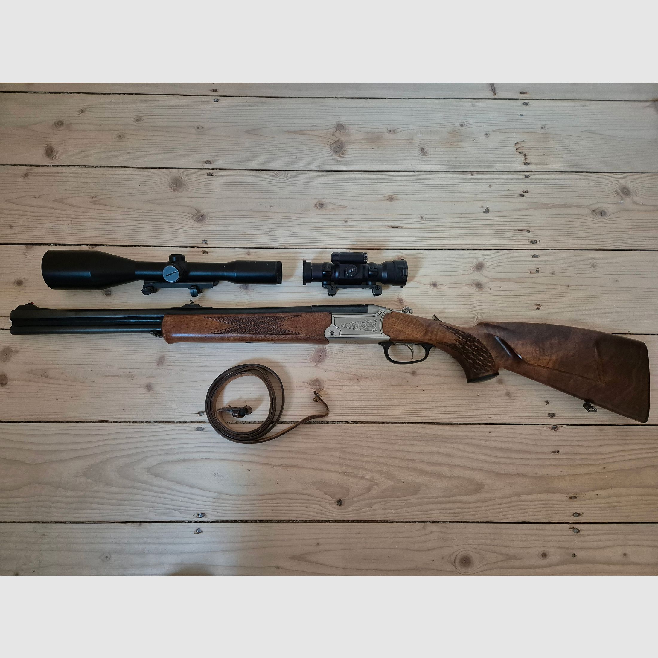 Doppietta Bock Blaser / Sauer 97 8x57IRS con capsule e Aimpoint