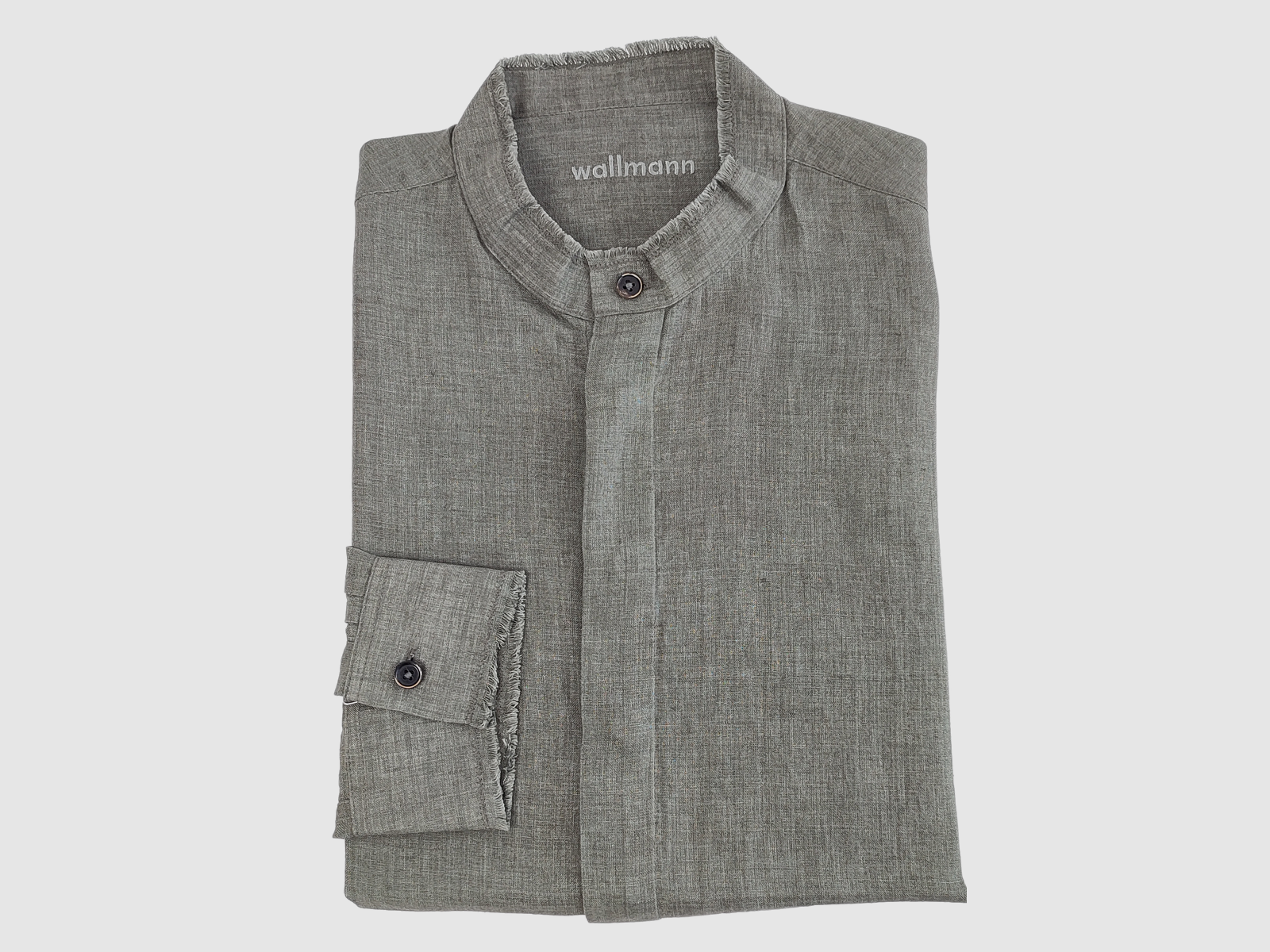 WALLMAN Camicia di Lino Oliva