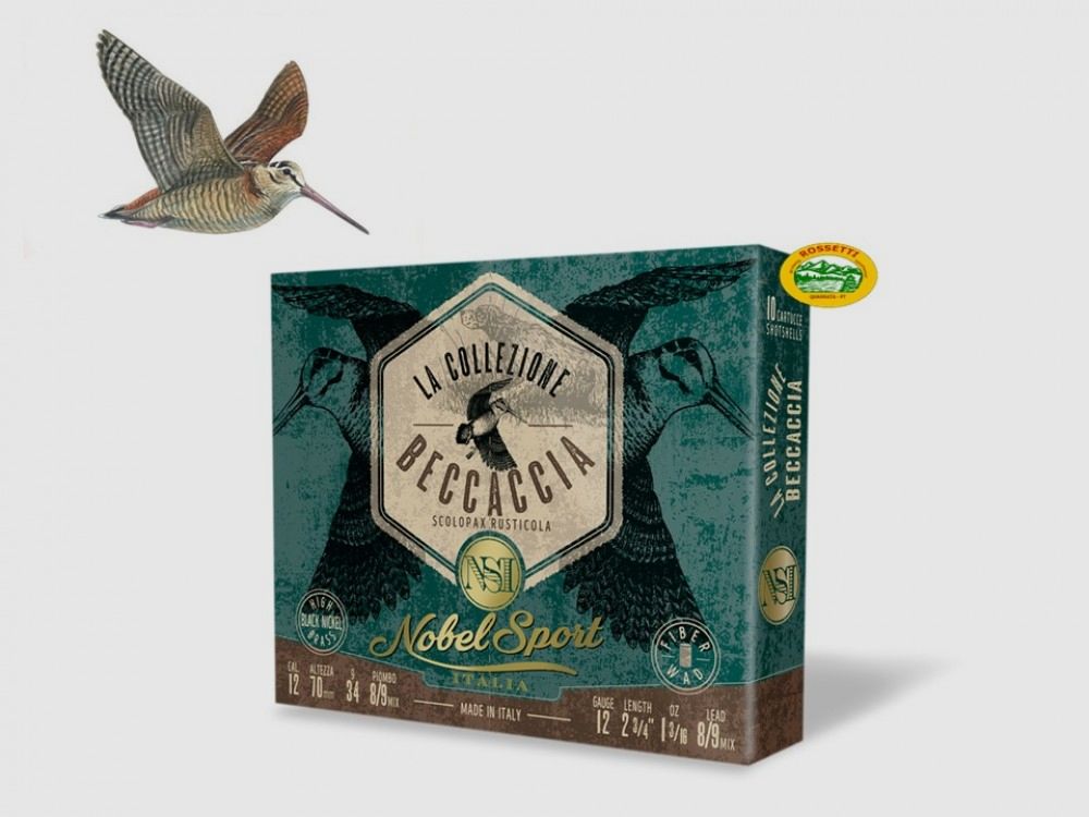 NOBEL Patronen Beccaccia Kollektion Spezial Kal.12 gr.34 pb.8/9 Mix