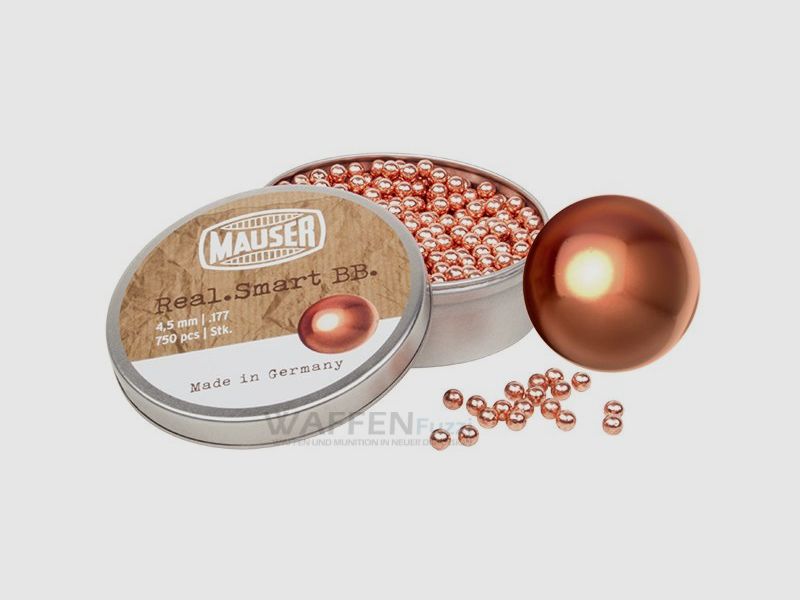 Kulki BB Mauser Real Smart Bleirund z miedzią 4,5mm