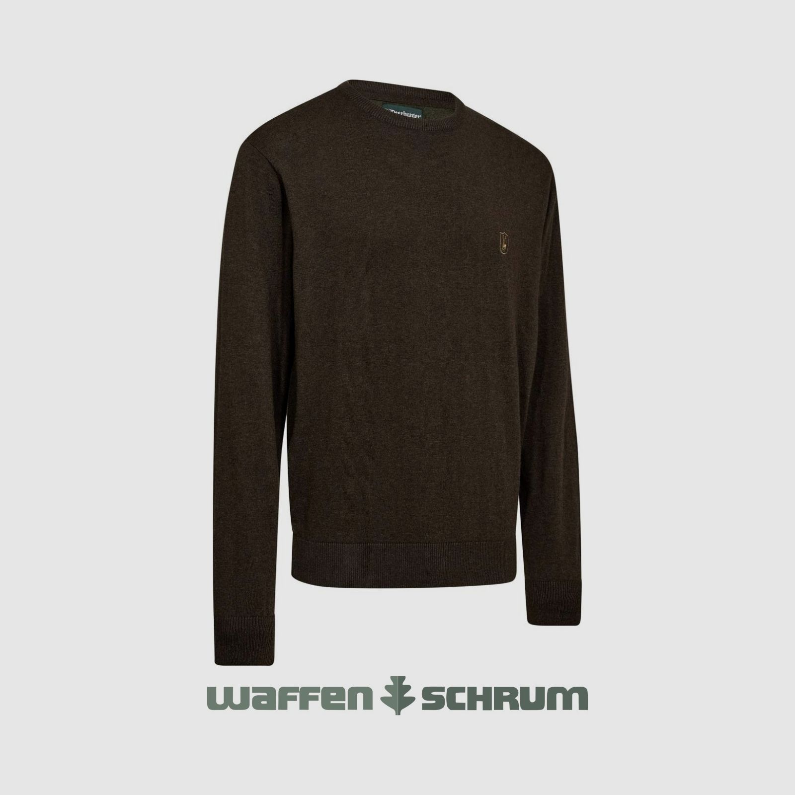 Deerhunter Pullover Harrington Ronde Hals Bruin Melange