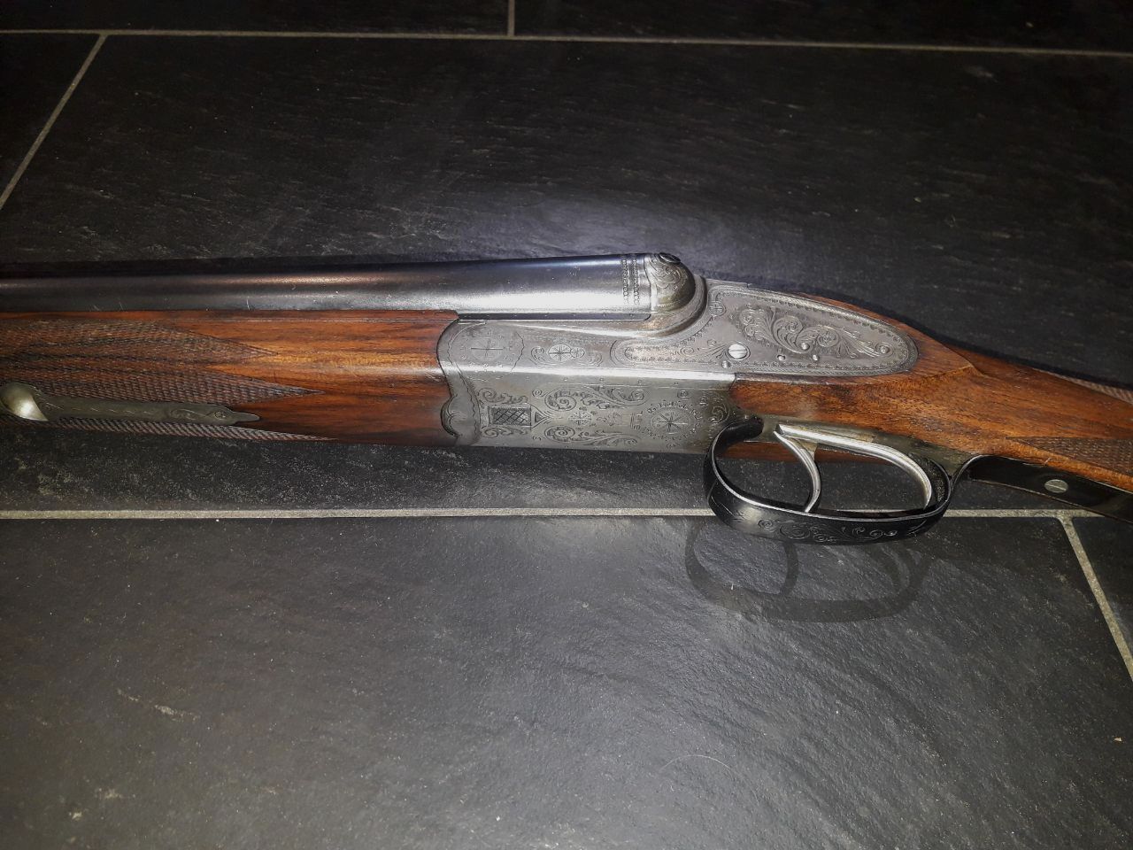 Merkel double-barrel shotgun english stock