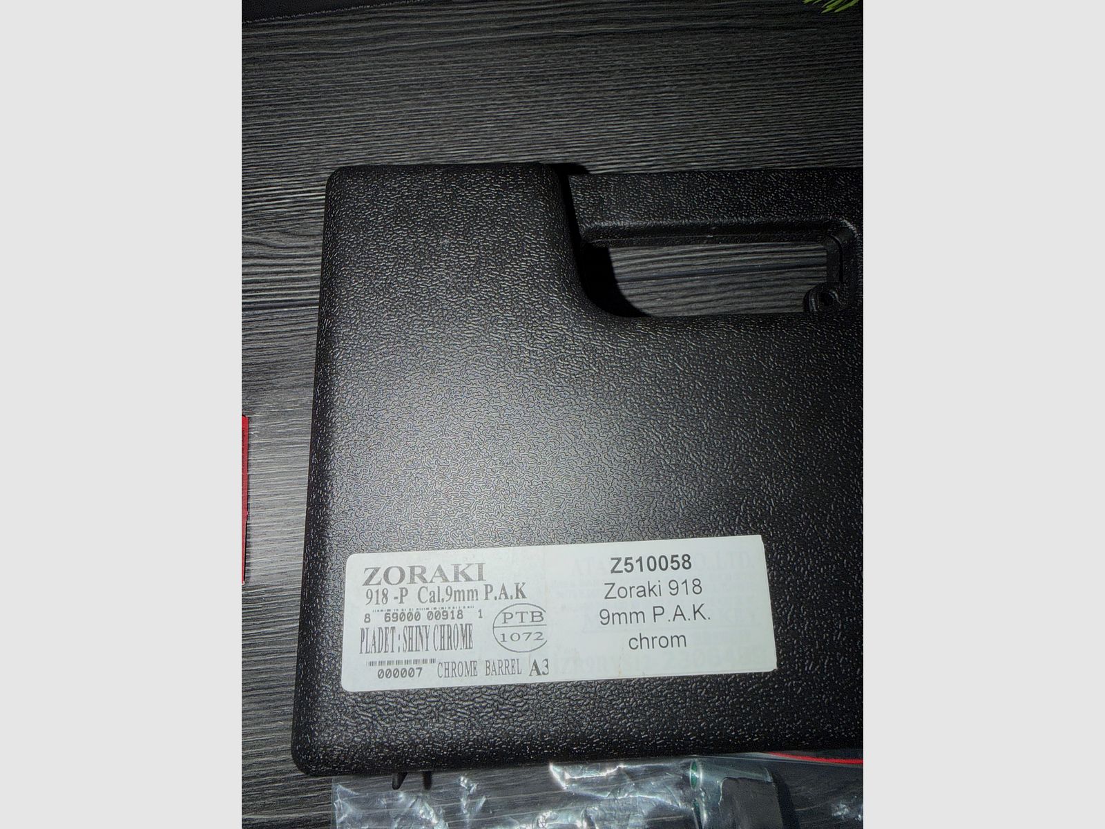 918-P Schreckschusspistole Chrom 9mm inkl. Zubehör