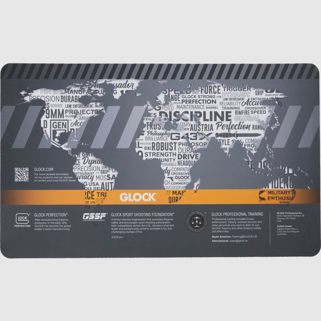 Glock Unterlagsmatte „Training“ – rutschfester Schaumstoff, ölresistent – 50×31 cm