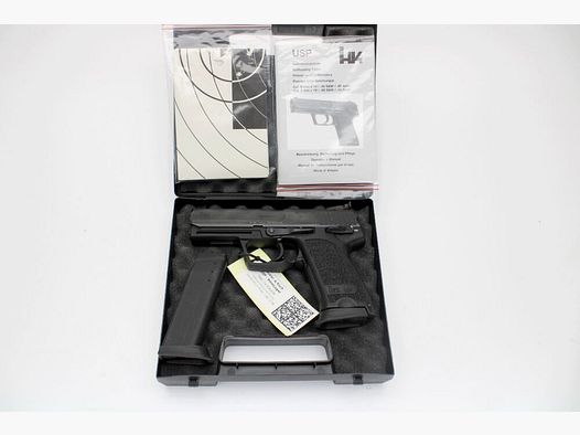 Pistole Heckler & Koch USP mit Box, 2tem Magazin Anleitung und Anschussbild 9mmLuger