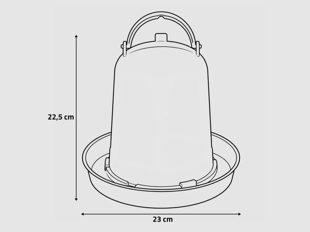 Tränke 3L + Futterstation 3kg - mit Griff, Bild 5 von 7