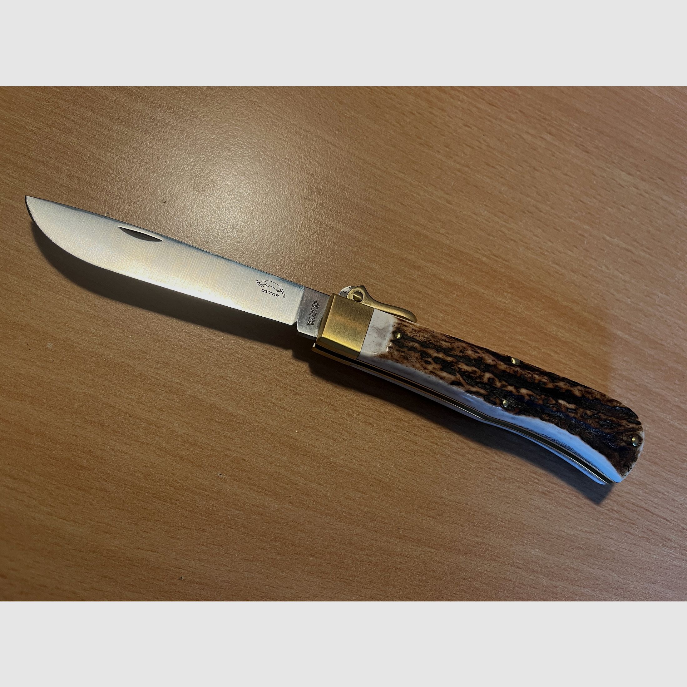 Otter 05 Jagdmesser mit Hirschhorn