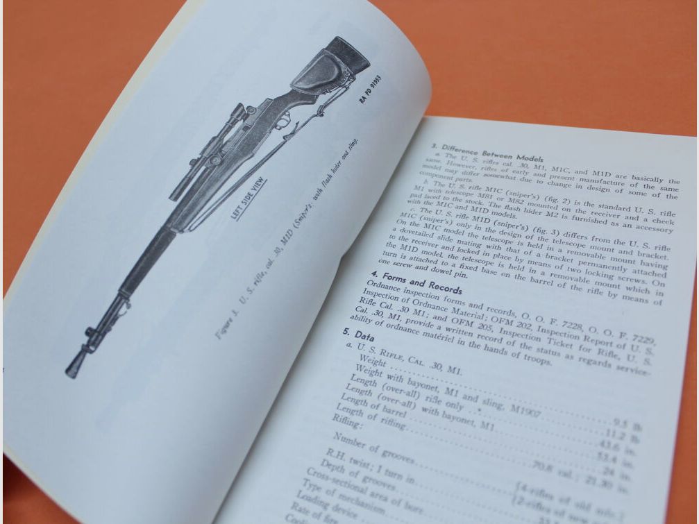 Unbekannt	 Handbuch: US Rifle .30 M 1 (TM 9-1275) (Nachdruck/ Reprint)