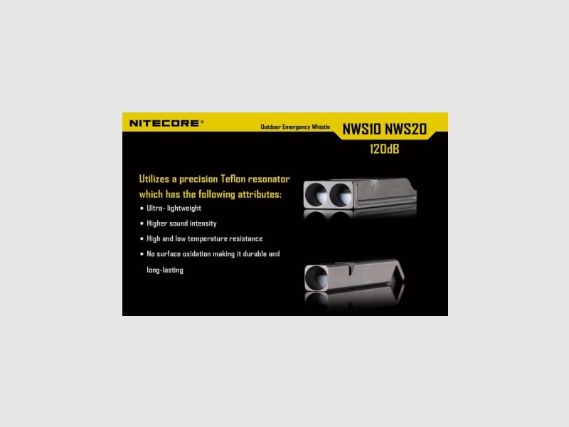 Gwizdek bezpieczeństwa Nitecore NWS20 120dB, zdjęcie 10 z 13