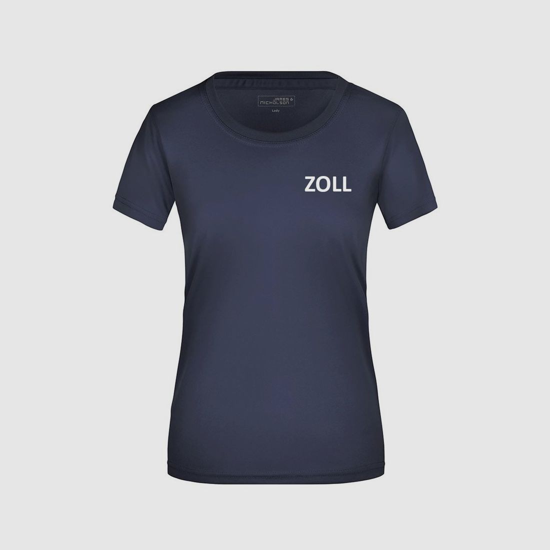 OBRAMO Damen Funktionsshirt ZOLL mit Rückendruck S