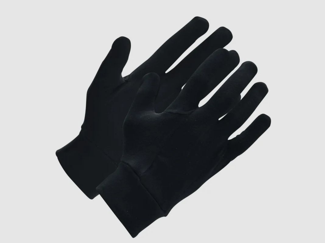 Gants chasse fins élastiques coton lycra noir, image 1 sur 2