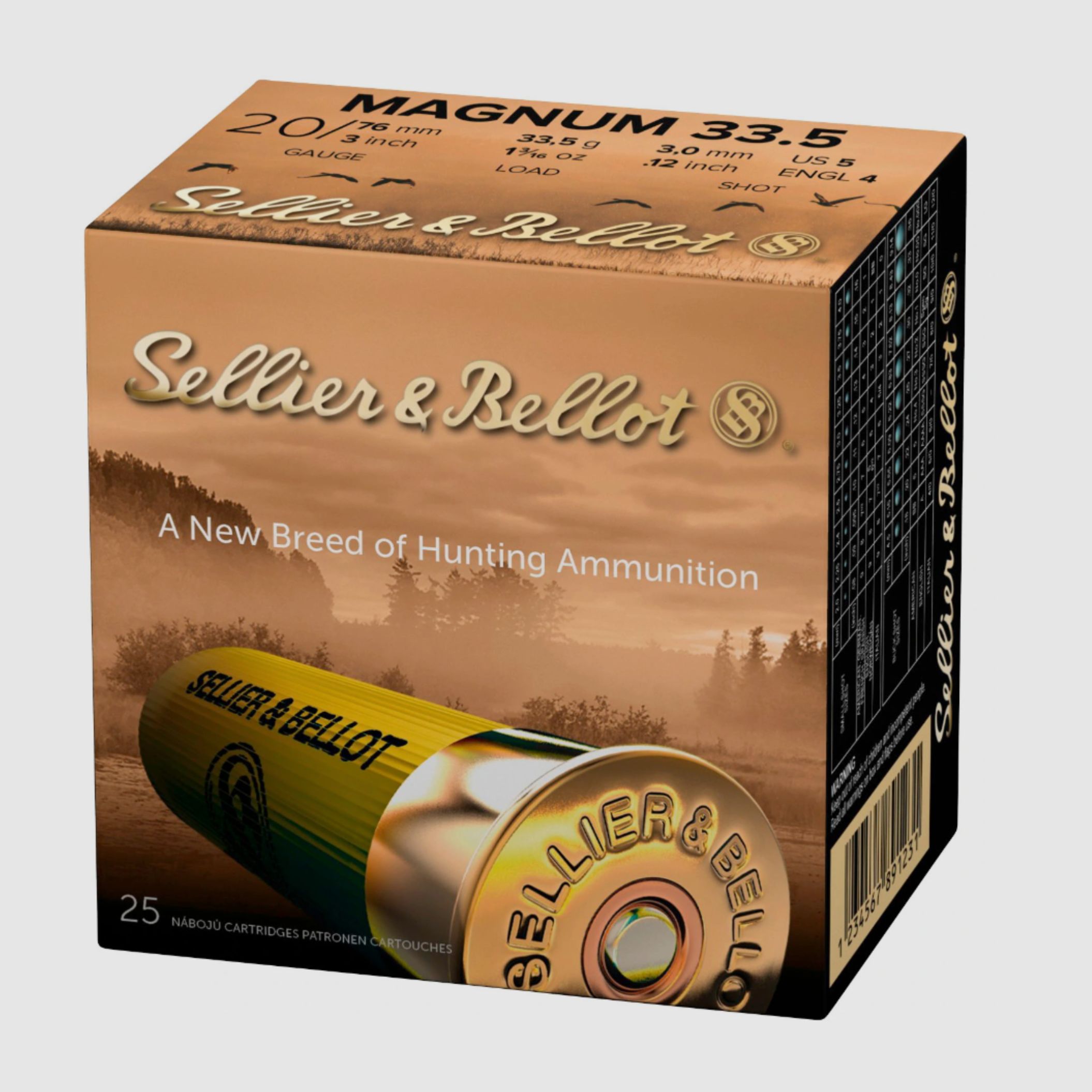 Sellier & Bellot 182613 20/76 SB Magnum 3,25 mm 33,5g