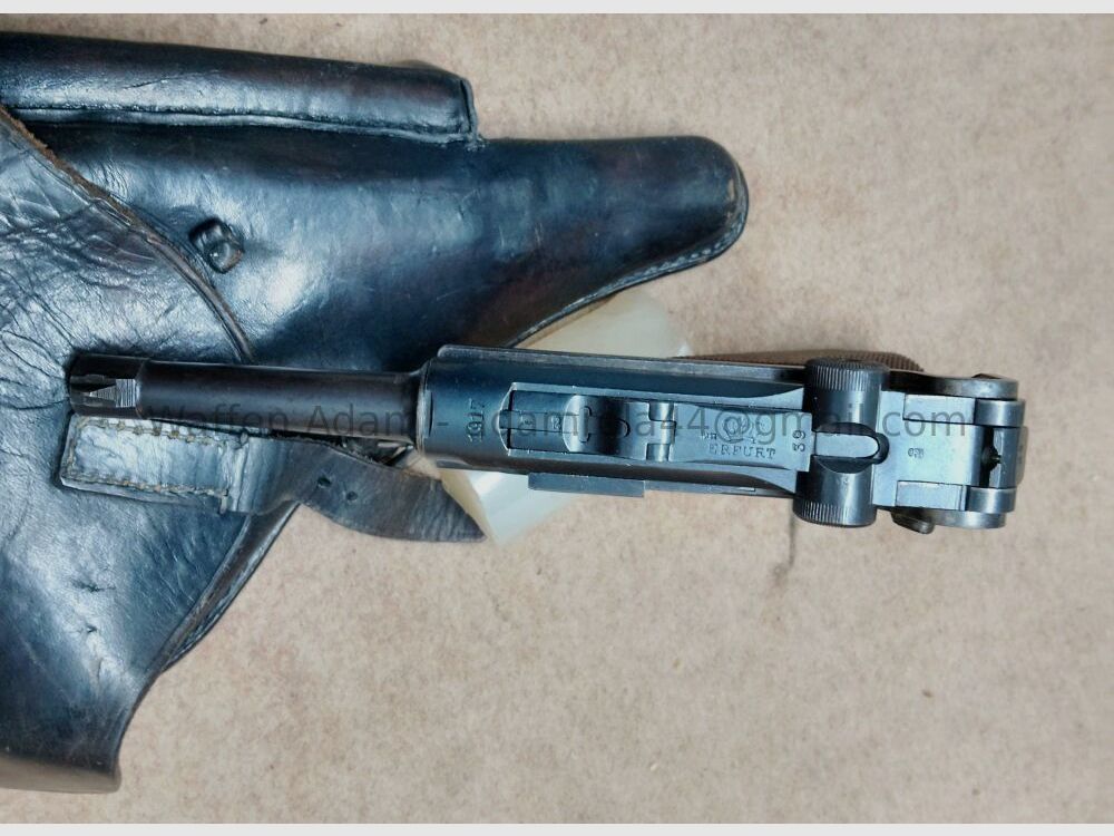Fábrica de armas de Erfurt Pistola 08, Imperio alemán 1917, imagen 4 de 10