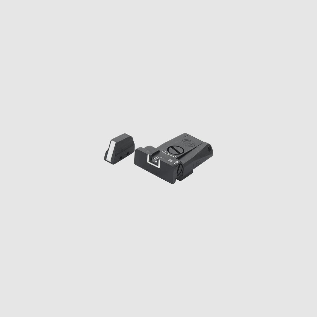 LPA SPR98BE18 Conjunto de Mira Micrométrica para Beretta 92, 96, 98, M9 y M9A1 – Contorno Blanco